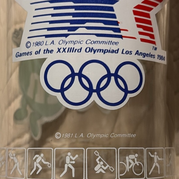 🏡VINTAGE 1980 M&M's GLASS LA OLYMPIC COMMITTEE JAR - Picture 4 of 7